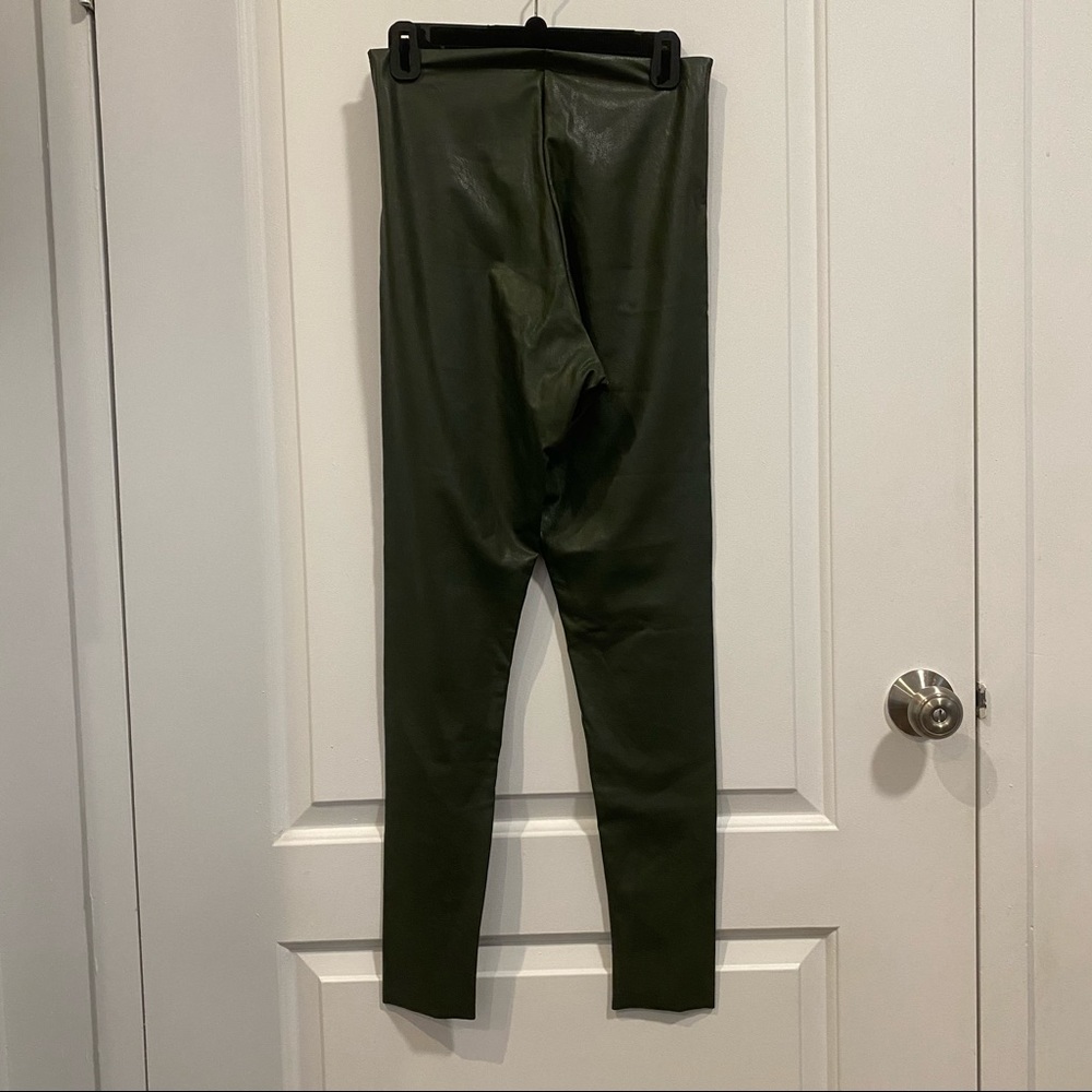 Commando Faux Leather Leggings in Olive - Picture 4 of 5